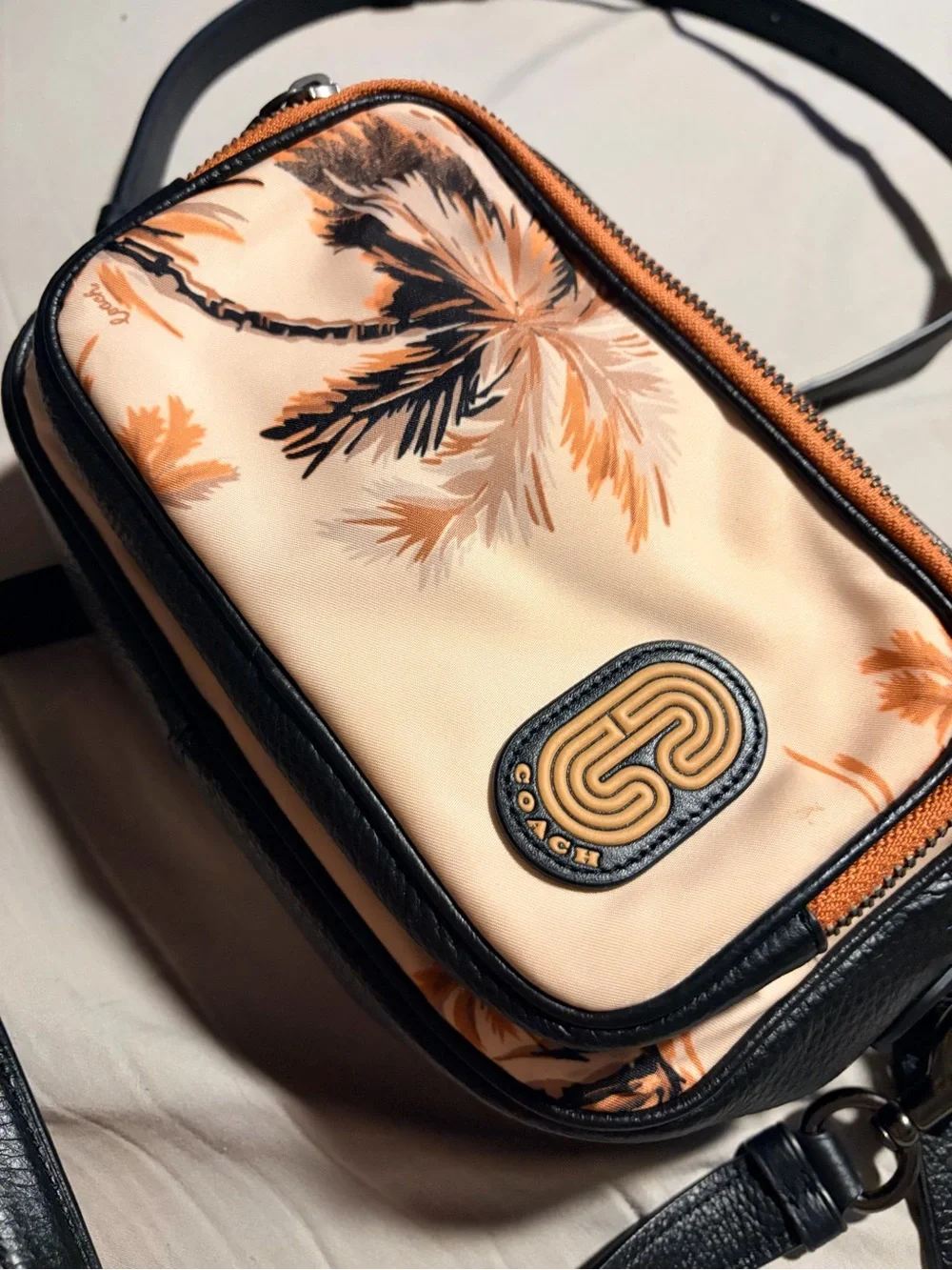 Coach Court Palm-Print Crossbody